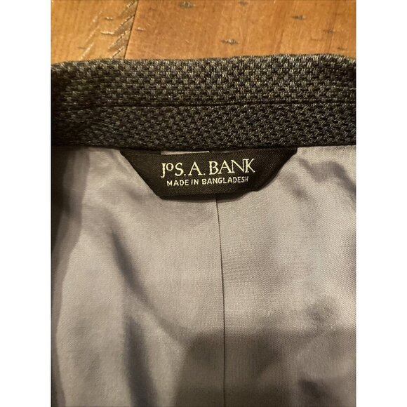 mens jos a bank gray Suit Jacket Size 46 Long Silk & Wool Blend - Picture 5 of 9
